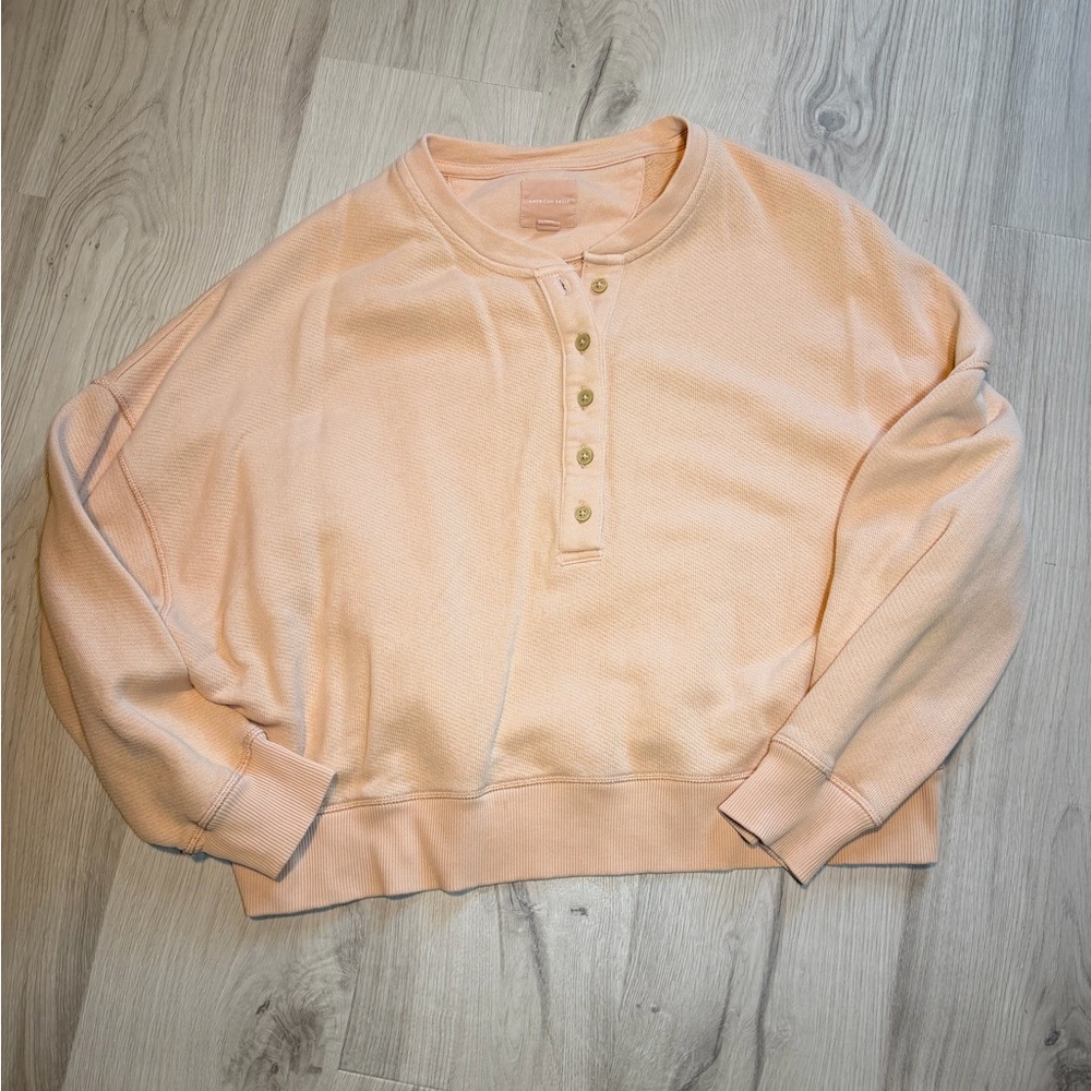American Eagle Outfitters Light Peach Crew Neck Sweater